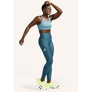 Peloton teal rib pocket legging size S
